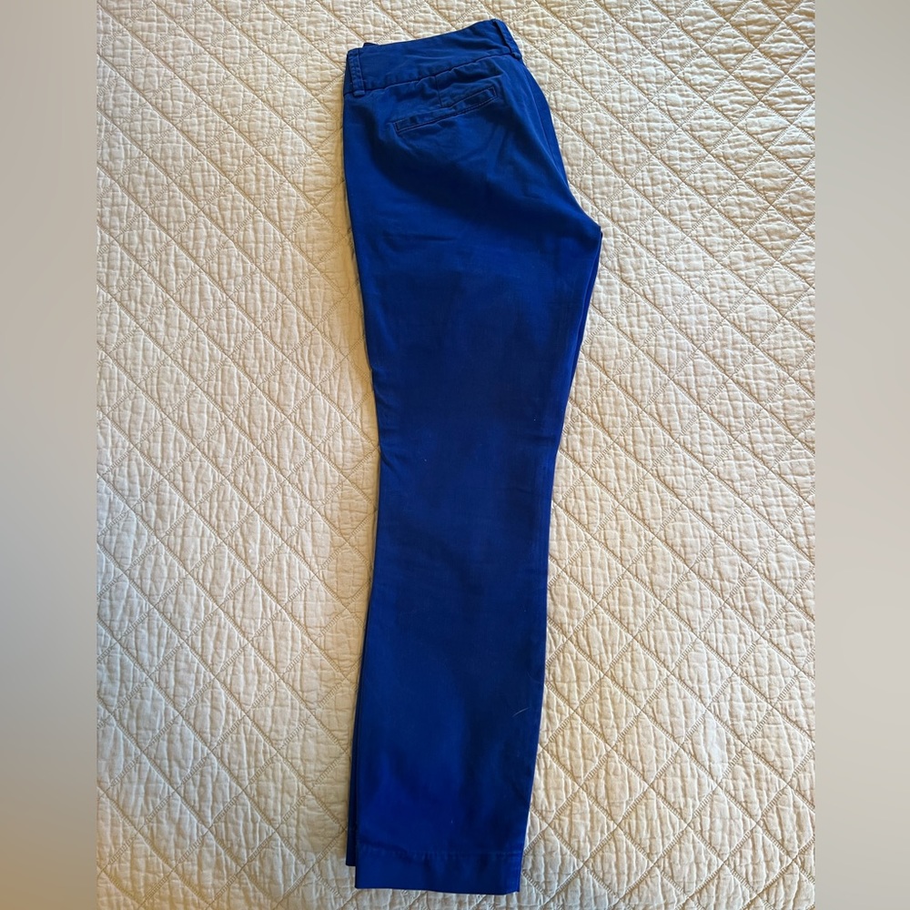 JCREW Andie Chinos, size 2.  Baroque blue. - Picture 3 of 5